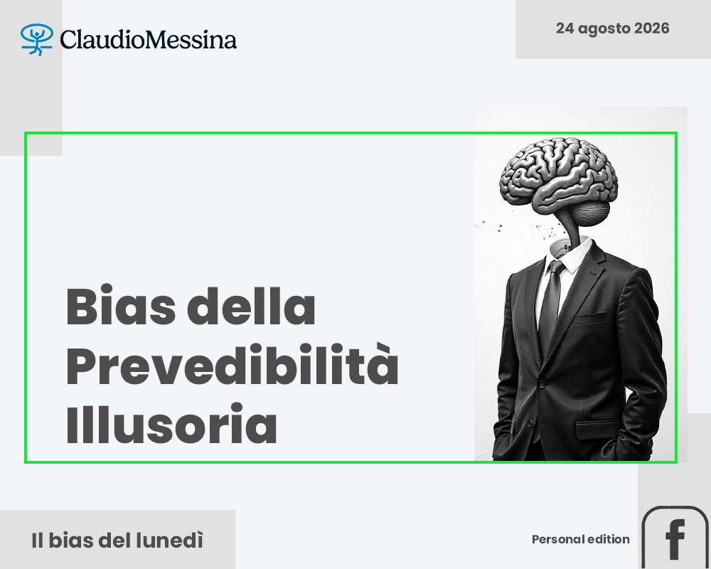Bias della prevedibilità illusoria Bias della prevedibilità illusoria