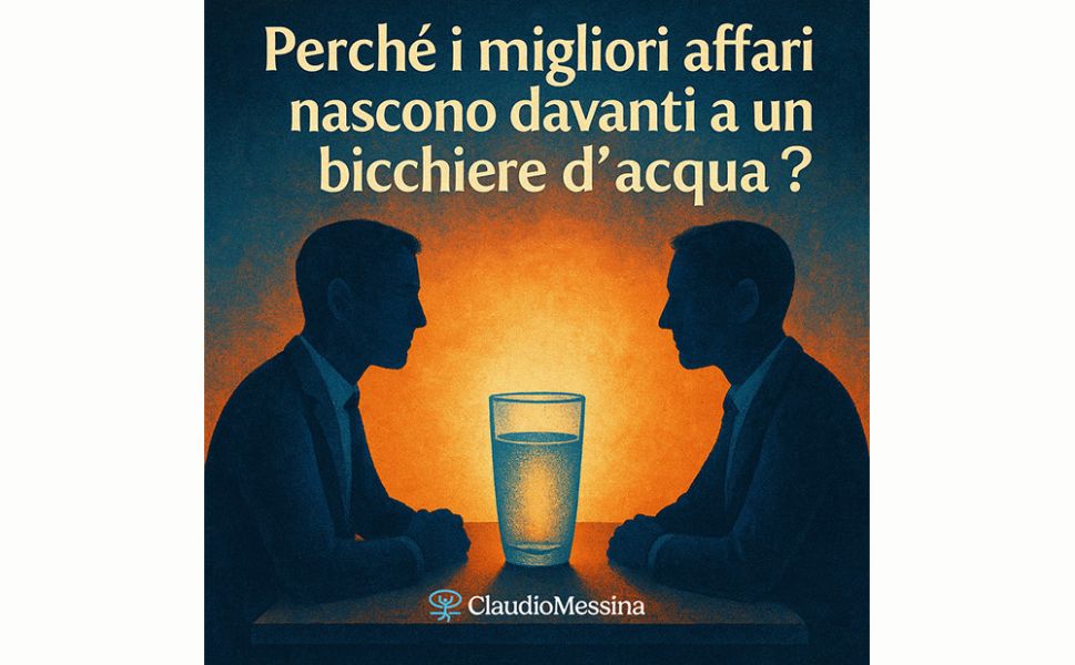 Perché i migliori affari nascono davanti a un bicchiere d’acqua?