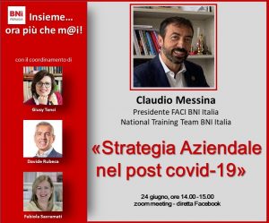 Strategia aziendale nel post covid-19 – Referral Tasting – Business a tavola – Claudio Messina