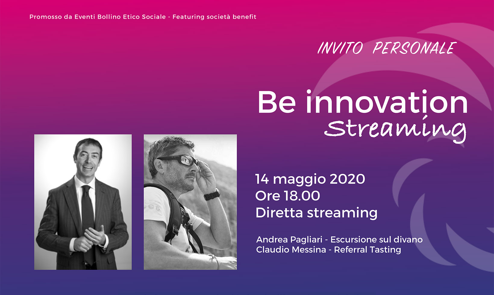 Be Innovation streaming maggio 2020