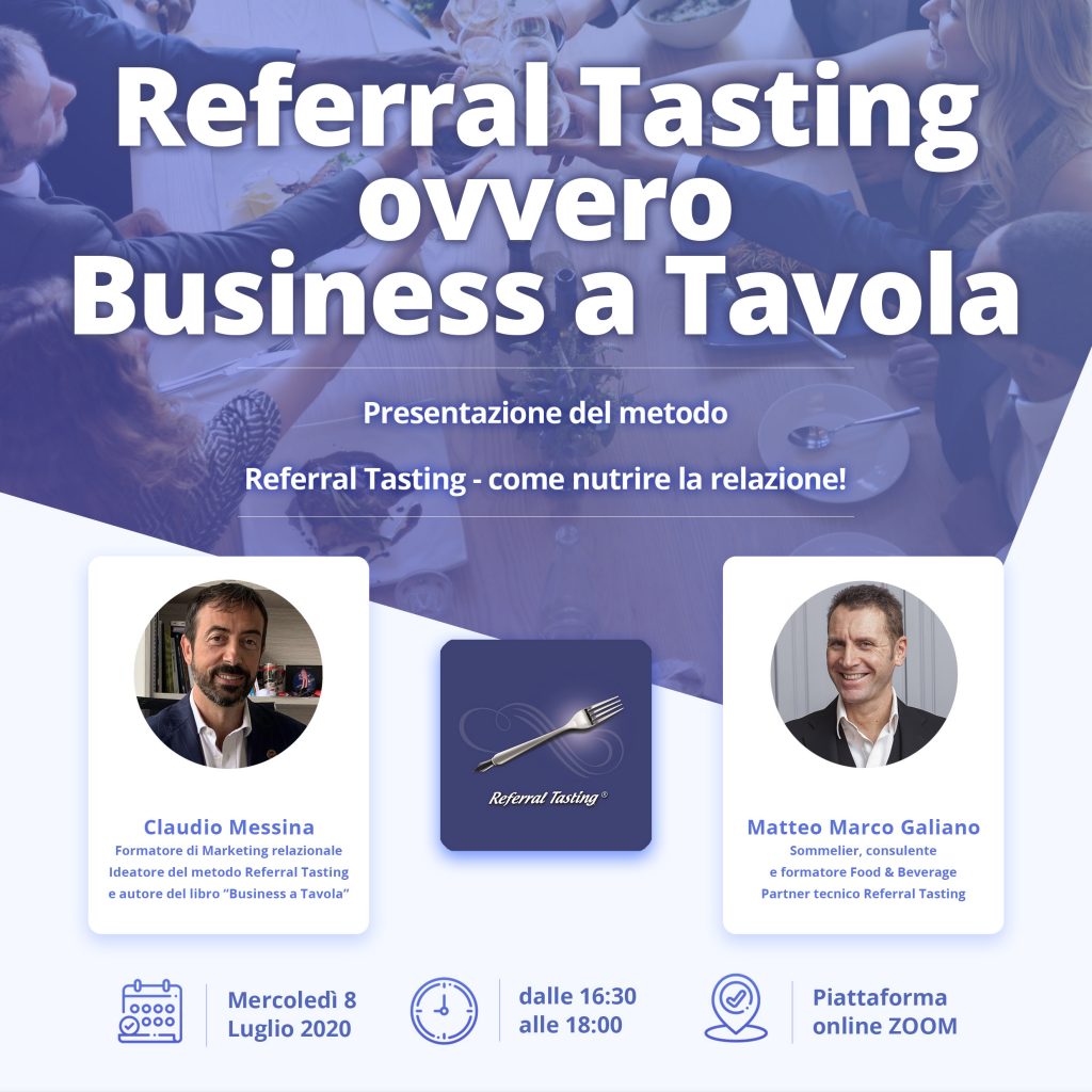 Webinar Referral Tasting – 8 luglio